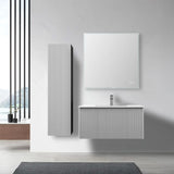 Blossom Positano 028 Floating Vanity Cabinet with Vertical Textured Front - Quality Home Distribution