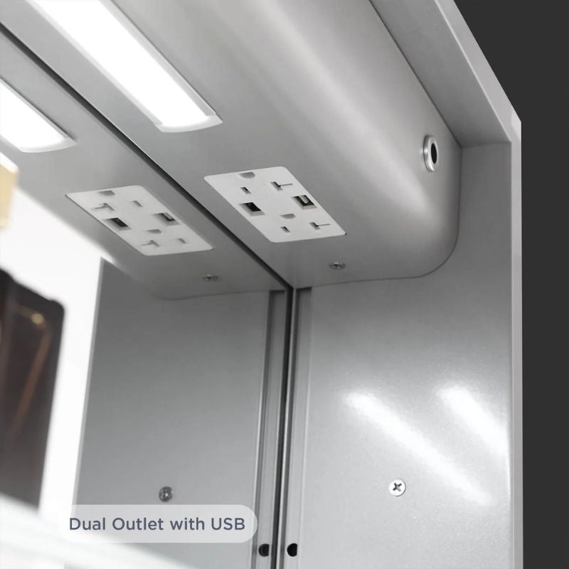 Blossom Asta LED Medicine Cabinet with Built-In Defogger and Triple Mirror Design - Quality Home Distribution