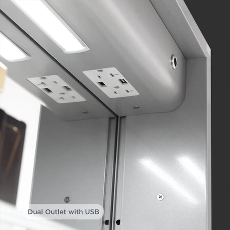 Blossom Asta LED Medicine Cabinet with Built-In Defogger and Triple Mirror Design - Quality Home Distribution