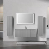 Blossom Positano 028 Floating Vanity Cabinet with Vertical Textured Front - Quality Home Distribution