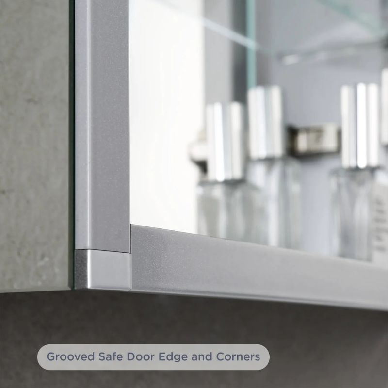 Blossom Asta LED Medicine Cabinet with Built-In Defogger and Triple Mirror Design - Quality Home Distribution