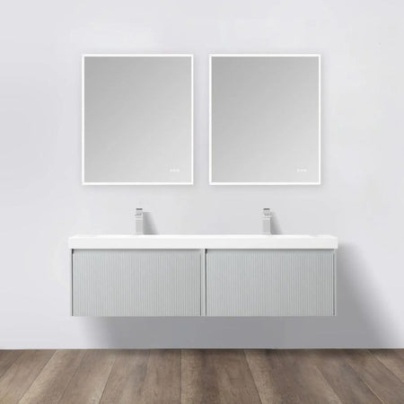 Blossom Positano 028 Floating Vanity Cabinet with Vertical Textured Front - Quality Home Distribution