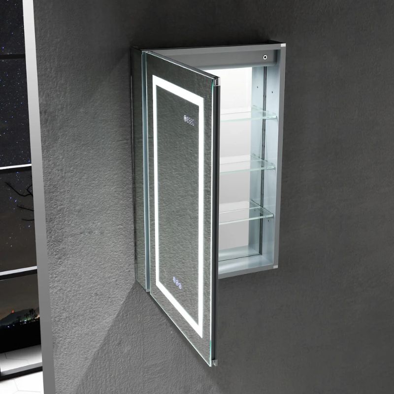 Blossom Asta LED Medicine Cabinet with Built-In Defogger and Triple Mirror Design - Quality Home Distribution