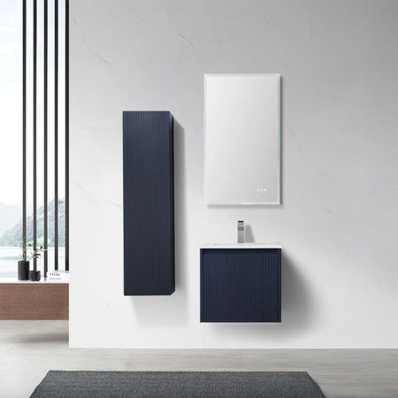 Blossom Positano 028 Floating Vanity Cabinet with Vertical Textured Front - Quality Home Distribution