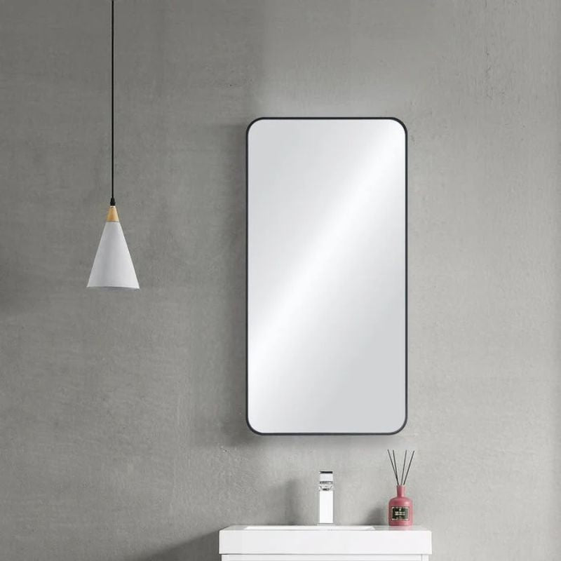 Blossom FM2 Metal Framed Wall Mirror - Contemporary Shatterproof Mirror with Rust-Resistant Finish - Quality Home Distribution