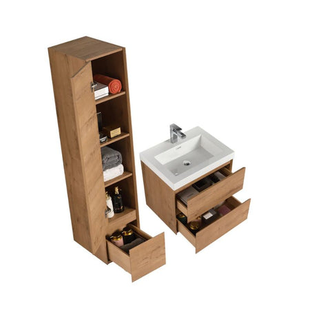 Blossom Assisi 036 Modern Wall-Hung Bathroom Vanity with Soft-Close Drawers - QHD