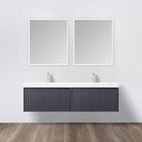 Blossom Positano 028 Floating Vanity Cabinet with Vertical Textured Front - Quality Home Distribution