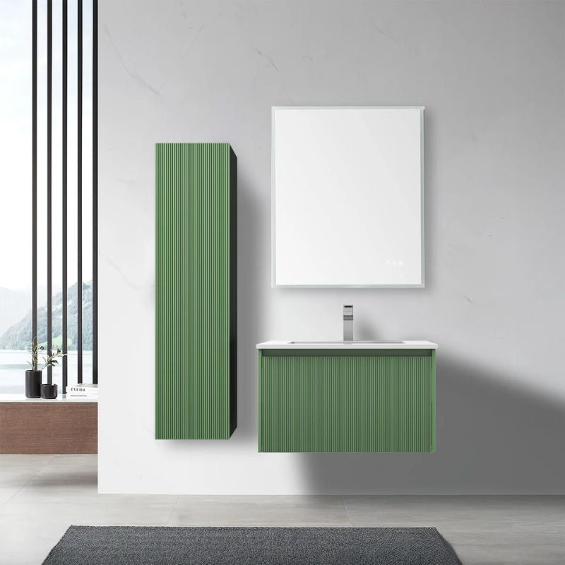 Blossom Positano 028 Floating Vanity Cabinet with Vertical Textured Front - Quality Home Distribution