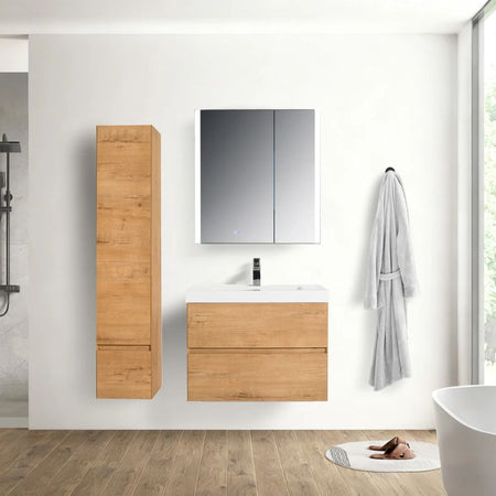 Blossom Assisi 036 Modern Wall-Hung Bathroom Vanity with Soft-Close Drawers - QHD