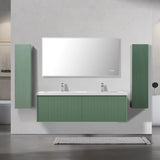 Blossom Positano 028 Floating Vanity Cabinet with Vertical Textured Front - Quality Home Distribution
