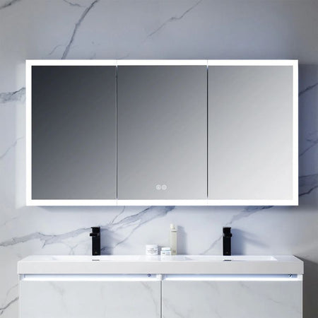 Blossom Capella LED Medicine Cabinet with Backlit Frosted Glass and Smart Defogger - Quality Home Distribution