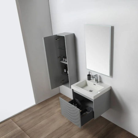 Blossom Positano 028 Floating Vanity Cabinet with Vertical Textured Front - Quality Home Distribution