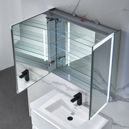 Blossom Capella LED Medicine Cabinet with Backlit Frosted Glass and Smart Defogger - Quality Home Distribution