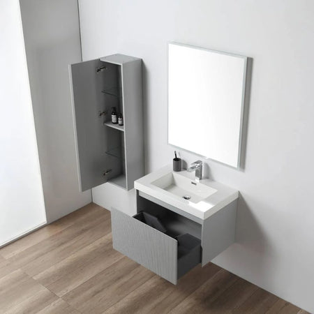 Blossom Positano 028 Floating Vanity Cabinet with Vertical Textured Front - Quality Home Distribution