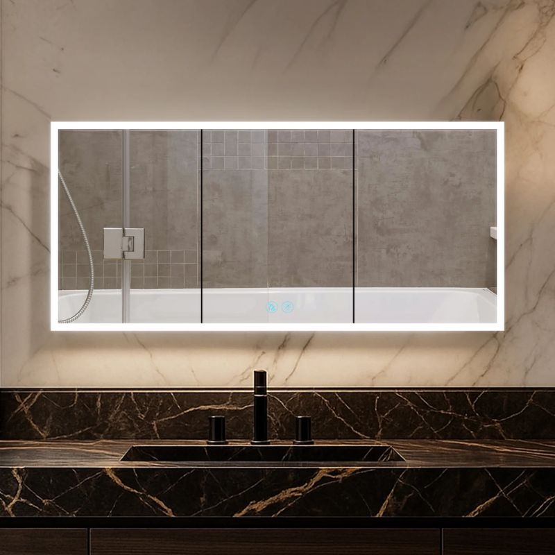 Blossom Capella LED Medicine Cabinet with Backlit Frosted Glass and Smart Defogger - Quality Home Distribution