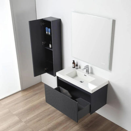 Blossom Positano 028 Floating Vanity Cabinet with Vertical Textured Front - Quality Home Distribution