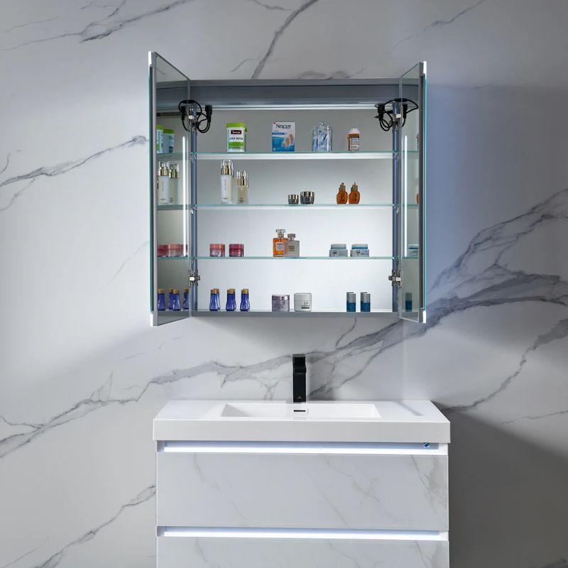 Blossom Capella LED Medicine Cabinet with Backlit Frosted Glass and Smart Defogger - Quality Home Distribution