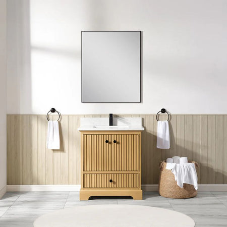 Blossom Sicily 051 Wall-Mounted Floating Vanity Cabinet with Vertical Slat Design - Quality Home Distribution