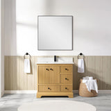 Blossom Sicily 051 Wall-Mounted Floating Vanity Cabinet with Vertical Slat Design - Quality Home Distribution