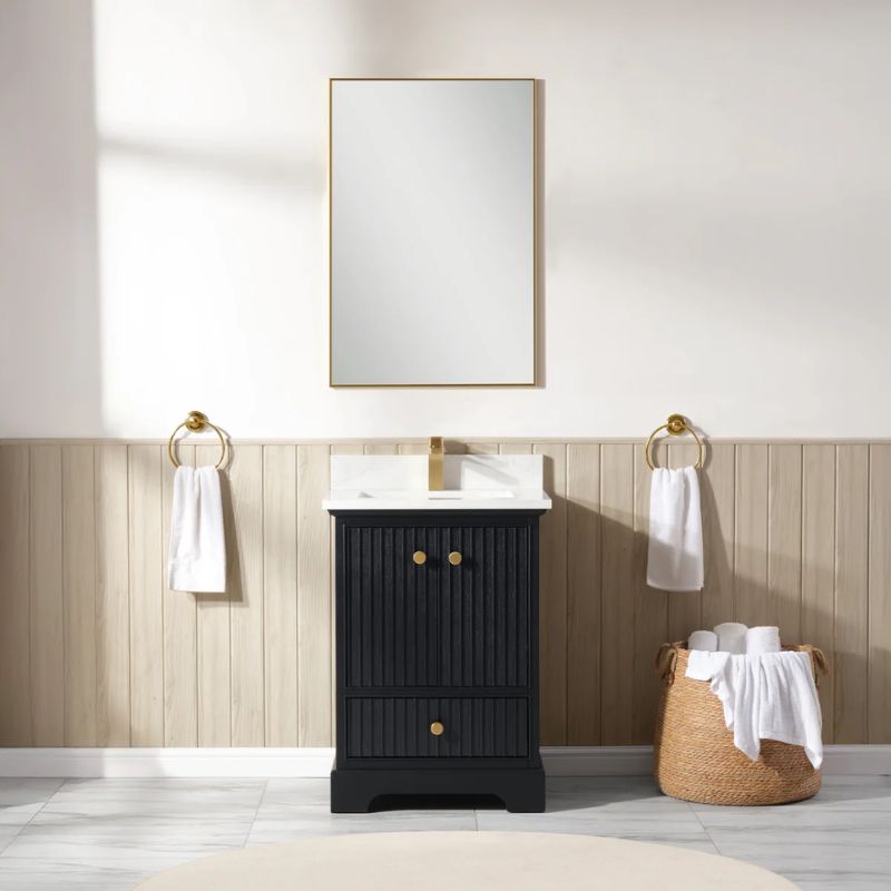 Blossom Sicily 051 Wall-Mounted Floating Vanity Cabinet with Vertical Slat Design - Quality Home Distribution