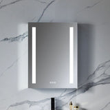 Blossom Pillar LED Medicine Cabinet with Integrated Outlets and BLUM Soft-Close Hinges