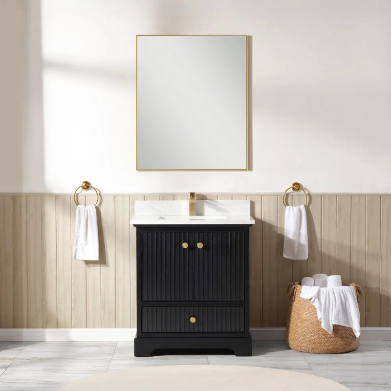 Blossom Sicily 051 Wall-Mounted Floating Vanity Cabinet with Vertical Slat Design - Quality Home Distribution