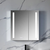 Blossom Pillar LED Medicine Cabinet with Integrated Outlets and BLUM Soft-Close Hinges