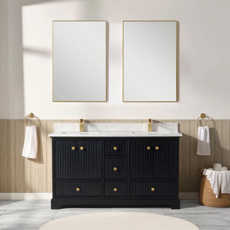 Blossom Sicily 051 Wall-Mounted Floating Vanity Cabinet with Vertical Slat Design - Quality Home Distribution
