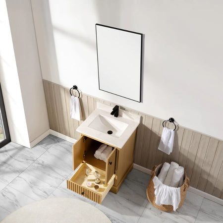 Blossom Sicily 051 Wall-Mounted Floating Vanity Cabinet with Vertical Slat Design - Quality Home Distribution