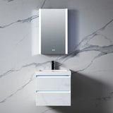 Blossom Pollux LED Medicine Cabinet with Frosted Backlit Illumination and Smart Defogger - Quality Home Distribution