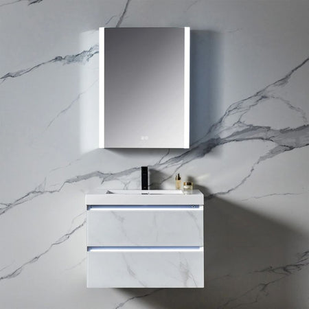 Blossom Pollux LED Medicine Cabinet with Frosted Backlit Illumination and Smart Defogger - Quality Home Distribution