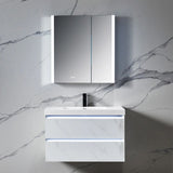 Blossom Pollux LED Medicine Cabinet with Frosted Backlit Illumination and Smart Defogger - Quality Home Distribution