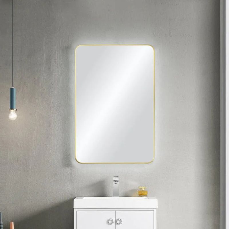 Blossom FM2 Metal Framed Wall Mirror - Contemporary Shatterproof Mirror with Rust-Resistant Finish - Quality Home Distribution