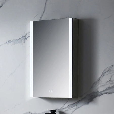 Blossom Pollux LED Medicine Cabinet with Frosted Backlit Illumination and Smart Defogger - Quality Home Distribution
