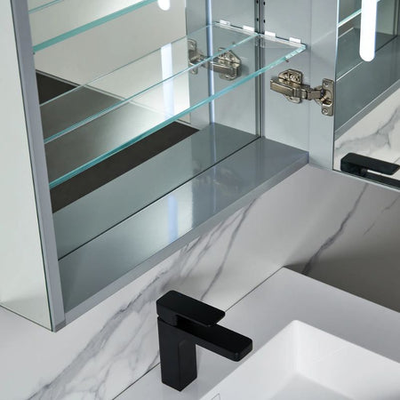 Blossom Pollux LED Medicine Cabinet with Frosted Backlit Illumination and Smart Defogger - Quality Home Distribution