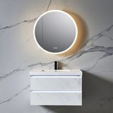 Blossom Regulus LED Medicine Cabinet with Round Mirror and Soft-Close BLUM Hinges