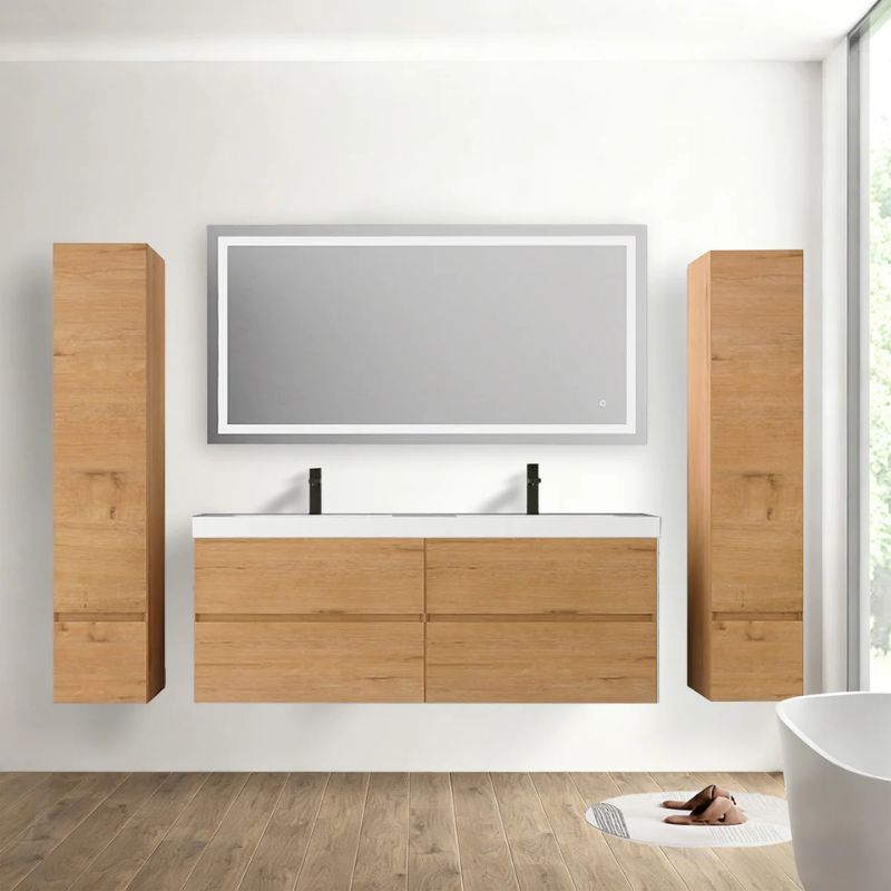 Blossom Assisi 036 Modern Wall-Hung Bathroom Vanity with Soft-Close Drawers - QHD