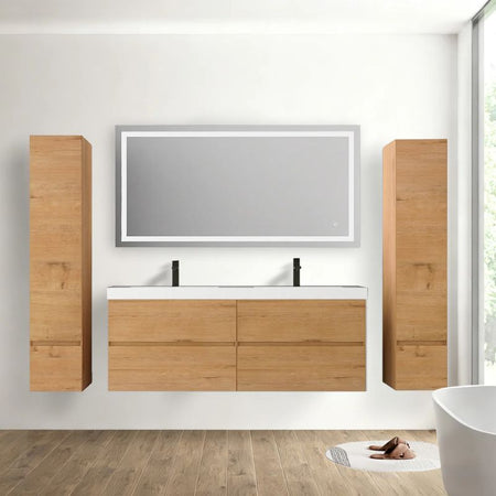 Blossom Assisi 036 Modern Wall-Hung Bathroom Vanity with Soft-Close Drawers - QHD