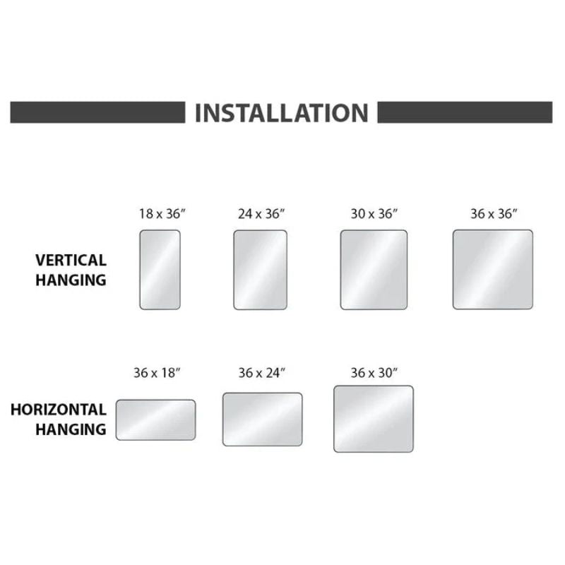 Blossom FM2 Metal Framed Wall Mirror - Contemporary Shatterproof Mirror with Rust-Resistant Finish - Quality Home Distribution