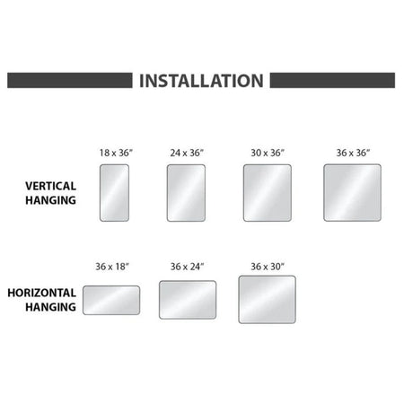 Blossom FM2 Metal Framed Wall Mirror - Contemporary Shatterproof Mirror with Rust-Resistant Finish - Quality Home Distribution