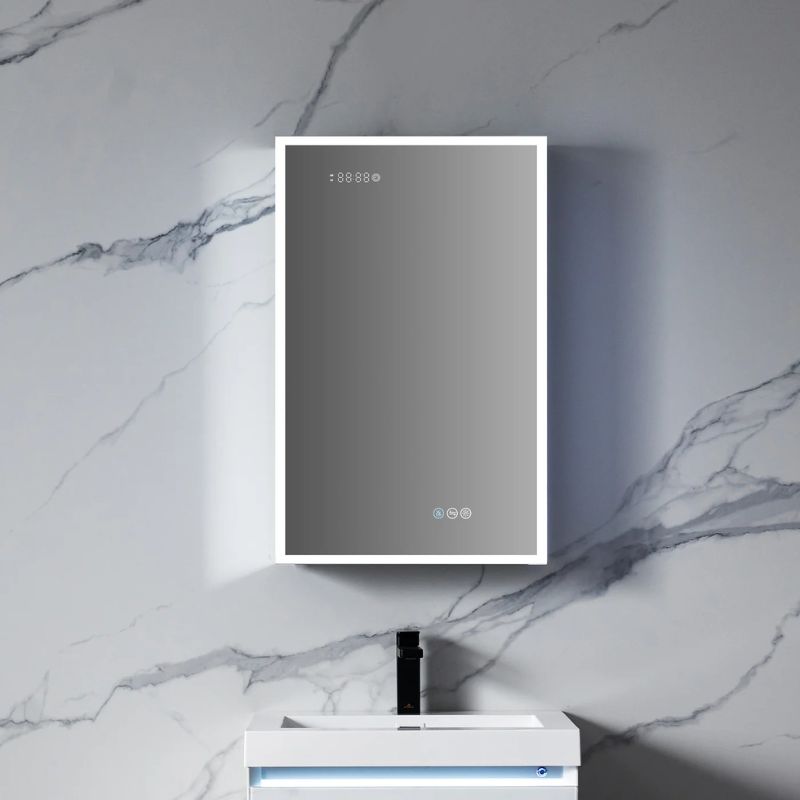 Blossom Sirius LED Medicine Cabinet with Digital Clock, Magnifier, and BLUM Hinges - Quality Home Distribution