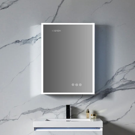 Blossom Sirius LED Medicine Cabinet with Digital Clock, Magnifier, and BLUM Hinges - Quality Home Distribution