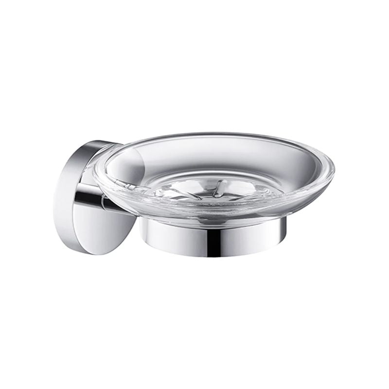 Blossom 500 Series Modern Wall-Mounted Soap Dish with Clear Glass Tray - Quality Home Distribution