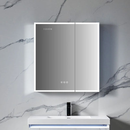 Blossom Sirius LED Medicine Cabinet with Digital Clock, Magnifier, and BLUM Hinges - Quality Home Distribution