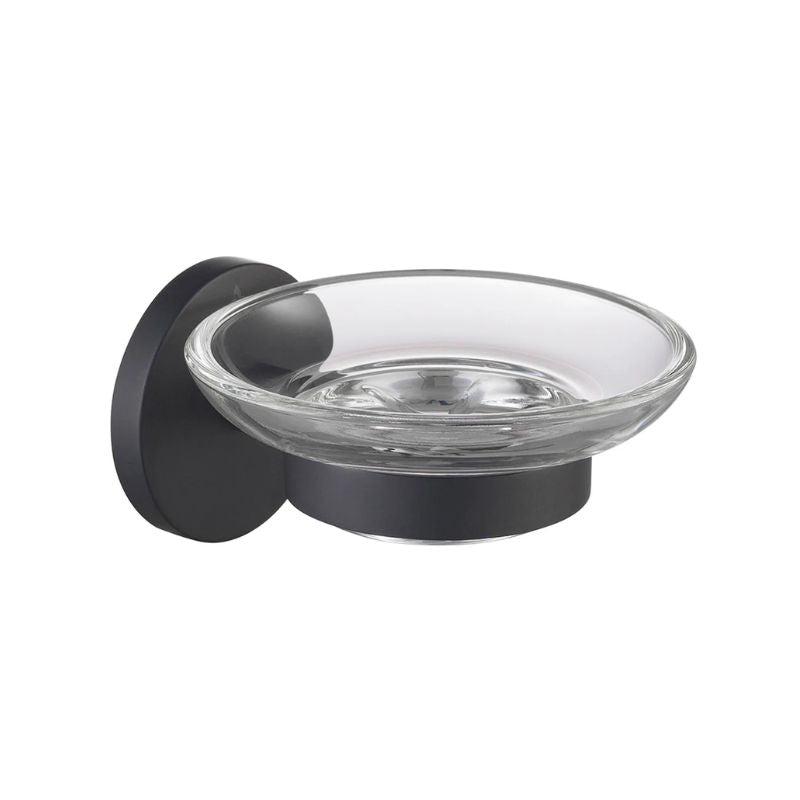 Blossom 500 Series Modern Wall-Mounted Soap Dish with Clear Glass Tray - Quality Home Distribution