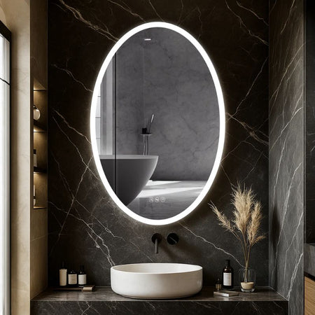 Blossom Spica LED Medicine Cabinet with Oval Mirror, Defogger, and Tunable Lighting - Quality Home Distribution
