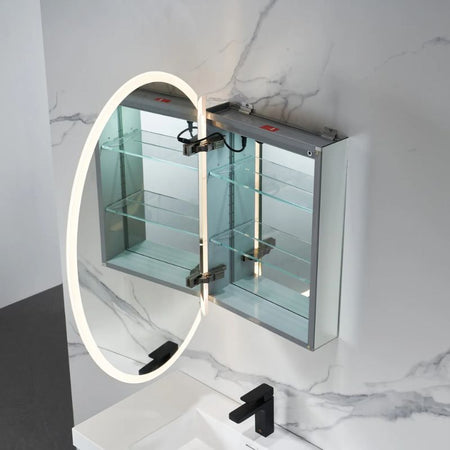 Blossom Spica LED Medicine Cabinet with Oval Mirror, Defogger, and Tunable Lighting - Quality Home Distribution