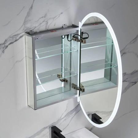 Blossom Spica LED Medicine Cabinet with Oval Mirror, Defogger, and Tunable Lighting - Quality Home Distribution