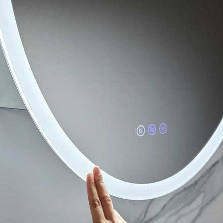 Blossom Spica LED Medicine Cabinet with Oval Mirror, Defogger, and Tunable Lighting - Quality Home Distribution