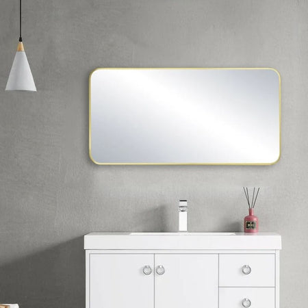 Blossom FM2 Metal Framed Wall Mirror - Contemporary Shatterproof Mirror with Rust-Resistant Finish - Quality Home Distribution